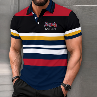 LIMITED EDITION - NEW CUSTOMIZED MLB09 ABS ATLANTA BRAVES POLO SHIRT, ZIP POLO SHIRT & T-SHIRTS