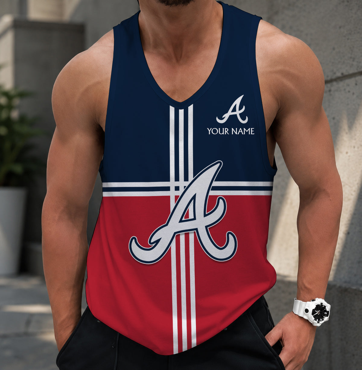 LIMITED EDITION - NEW CUSTOMIZED MLB09 ATLANTA BRAVES UNISEX TANK TOP