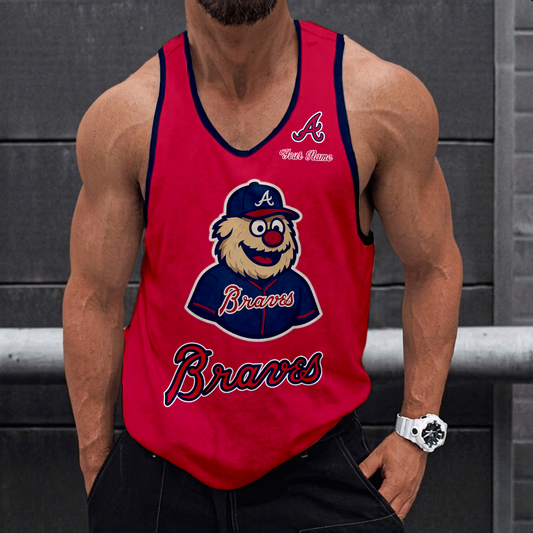 LIMITED EDITION - NEW CUSTOMIZED MLB09 ATLANTA BRAVES UNISEX TANK TOP