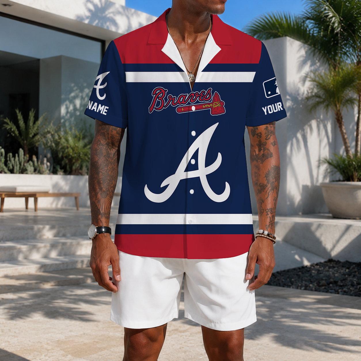 LIMITED EDITION - NEW CUSTOMIZED MLB09 ABS ATLANTA BRAVES UNISEX HAWAIIAN SHIRT