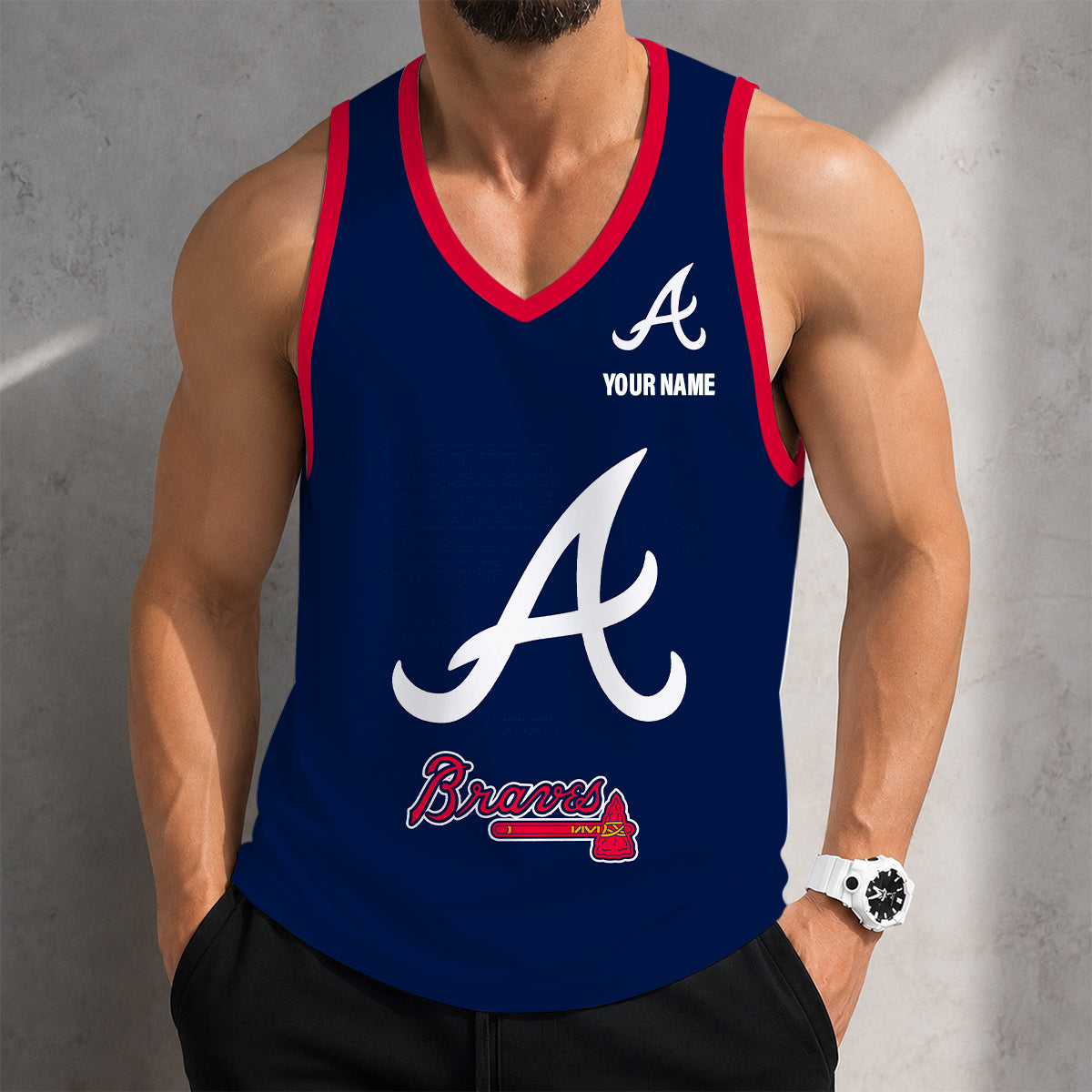 SPECIAL EDITION - NEW CUSTOMIZED MLB09 ATLANTA BRAVES UNISEX TANK TOP