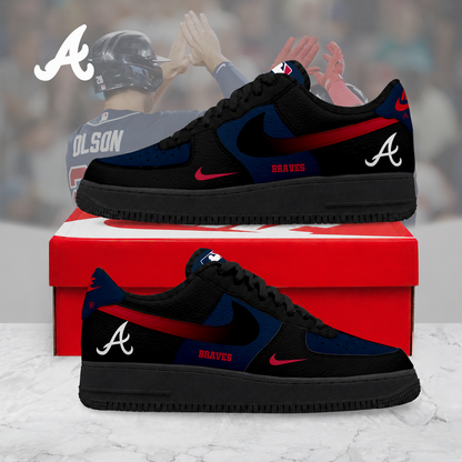MEGA SALE - NEW CUSTOMIZED MLB09 ABS ATLANTA BRAVES AF1 SHOES