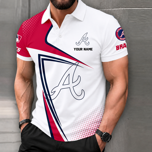LIMITED EDITION - NEW CUSTOMIZED MLB09 ABS ATLANTA BRAVES POLO SHIRT, ZIP POLO SHIRT & T-SHIRTS