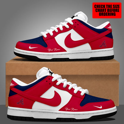 [FLASH SALE] NEW CUSTOMIZED MLB09 ABS ATLANTA BRAVES DUNK LOW SHOES