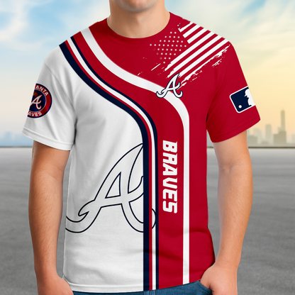 ELITE EDITION - NEW CUSTOMIZED MLB09 ABS ATLANTA BRAVES POLO SHIRT, ZIP POLO SHIRT & T-SHIRTS