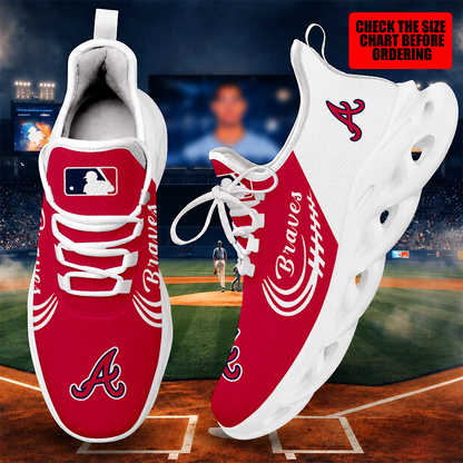 [FLASH SALE] NEW CUSTOMIZED MLB09 ABS ATLANTA BRAVES MAX SOUL SHOES