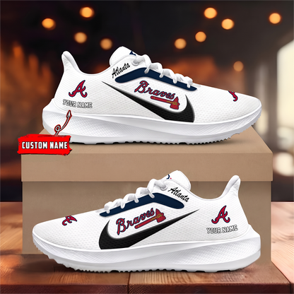 [FLASH SALE] NEW CUSTOMIZED MLB09 ABS ATLANTA BRAVES ROAD RUNNING SHOES