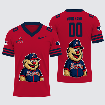 [FLASH SALE] NEW CUSTOMIZED MLB09 ABS ATLANTA BRAVES FOOTBALL JERSEY