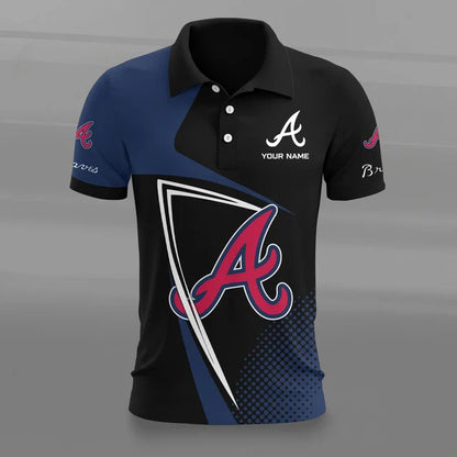 [FLASH SALE] NEW CUSTOMIZED MLB09 ABS ATLANTA BRAVES POLO SHIRT