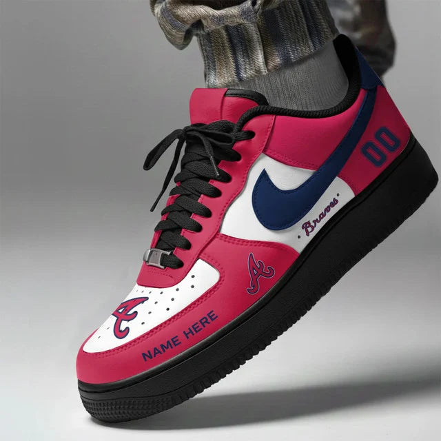 [FLASH SALE] NEW CUSTOMIZED MLB09 ABS ATLANTA BRAVES AF1 SHOES