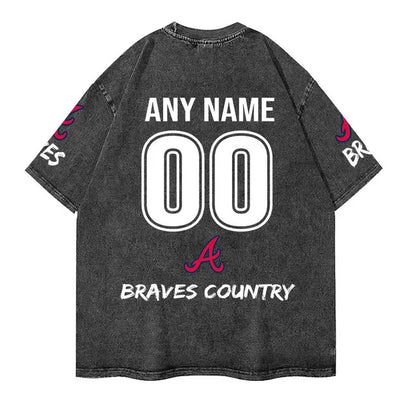 [FLASH SALE] NEW CUSTOMIZED MLB09 ABS ATLANTA BRAVES MULTICOLOR WASHED TEE