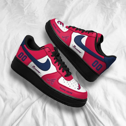 [FLASH SALE] NEW CUSTOMIZED MLB09 ABS ATLANTA BRAVES AF1 SHOES