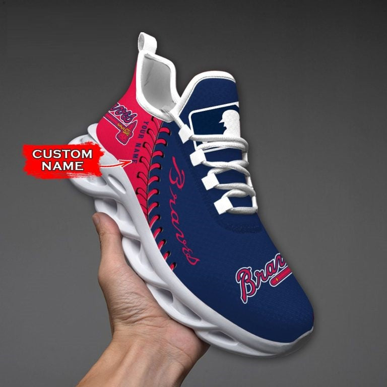[FLASH SALE] NEW CUSTOMIZED MLB09 ABS ATLANTA BRAVES MAX SOUL SHOES