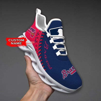 [FLASH SALE] NEW CUSTOMIZED MLB09 ABS ATLANTA BRAVES MAX SOUL SHOES