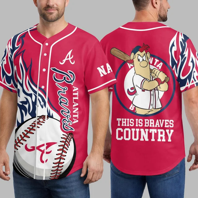 [FLASH SALE] NEW CUSTOMIZED MLB09 ABS ATLANTA BRAVES BASEBALL JERSEY
