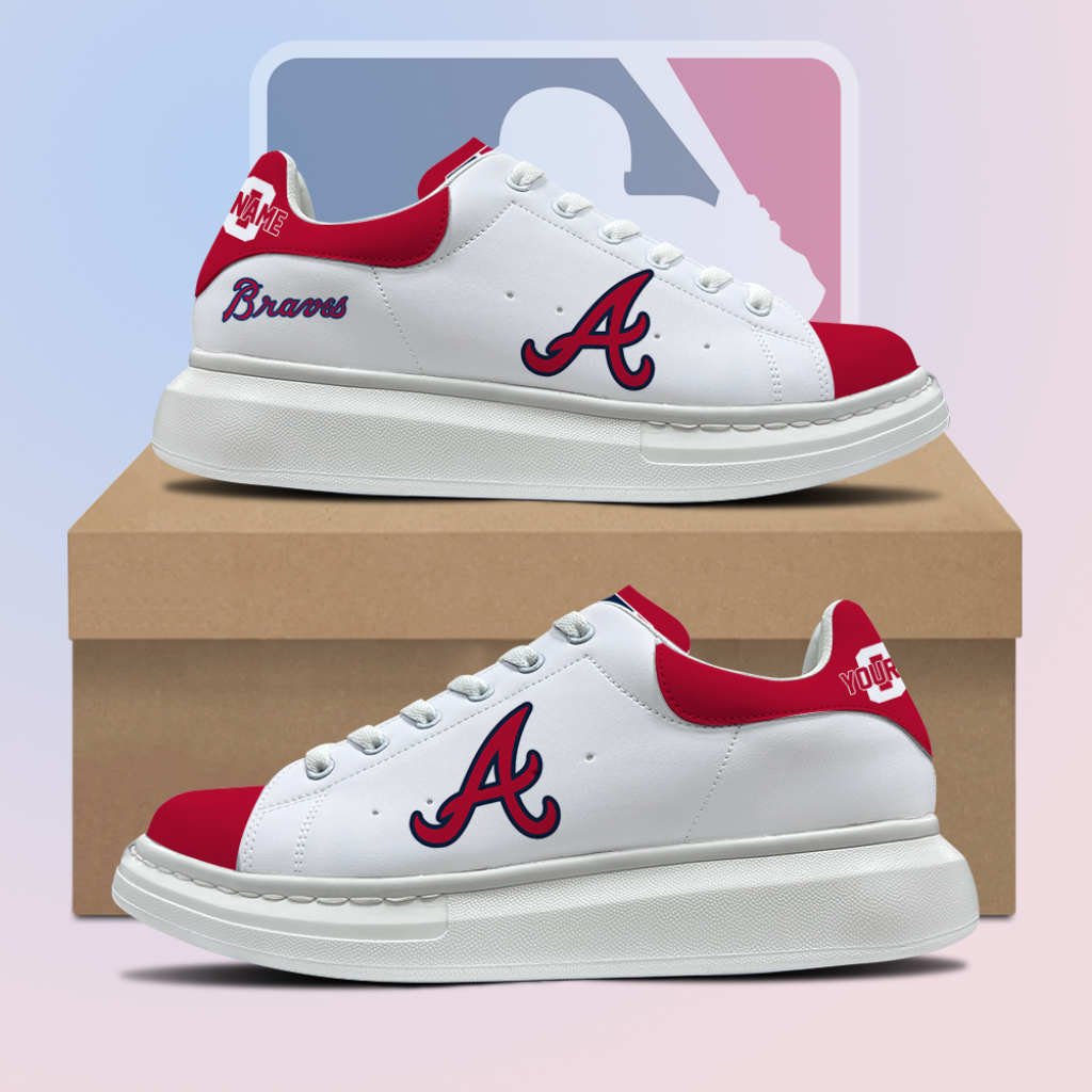 [FLASH SALE] NEW CUSTOMIZED MLB09 ABS ATLANTA BRAVES MCQUEEN SHOES