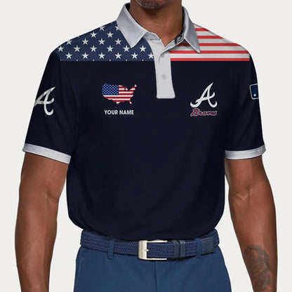 LIMITED EDITION - NEW CUSTOMIZED MLB09 ABS ATLANTA BRAVES POLO SHIRT, ZIP POLO SHIRT & T-SHIRTS