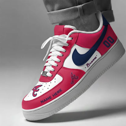[FLASH SALE] NEW CUSTOMIZED MLB09 ABS ATLANTA BRAVES AF1 SHOES