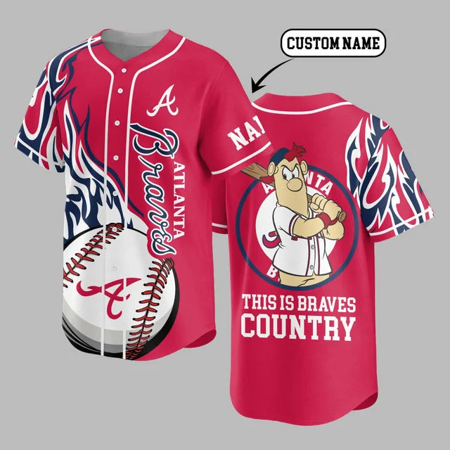 [FLASH SALE] NEW CUSTOMIZED MLB09 ABS ATLANTA BRAVES BASEBALL JERSEY