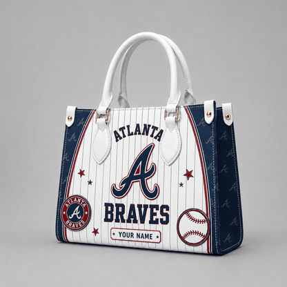 [FLASH SALE] NEW CUSTOMIZED MLB09 ABS ATLANTA BRAVES LEATHER HANDBAG