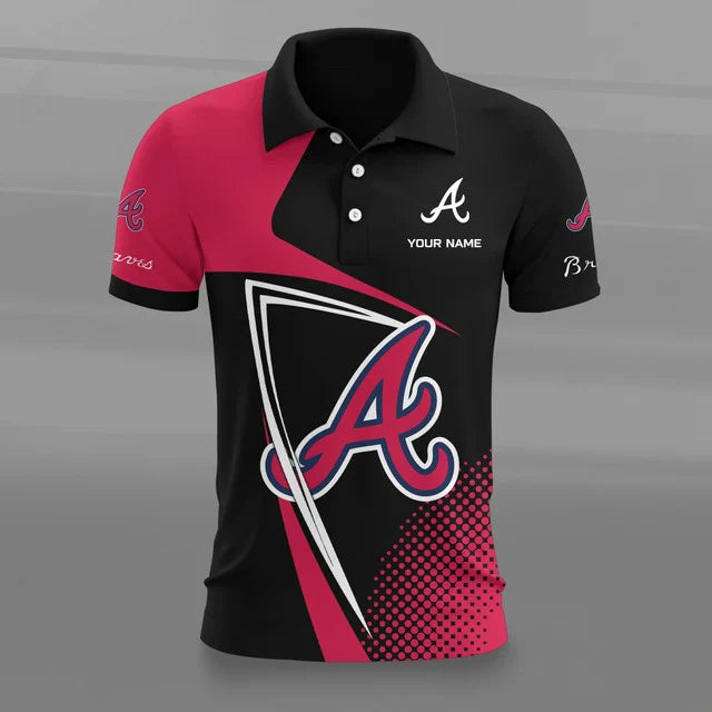 [FLASH SALE] NEW CUSTOMIZED MLB09 ABS ATLANTA BRAVES POLO SHIRT
