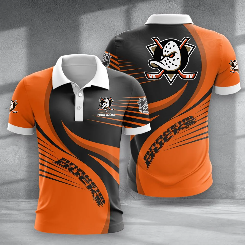 LIMITED EDITION - NEW CUSTOMIZED NHL09 AHD ANAHEIM DUCKS POLO SHIRT & T-SHIRTS