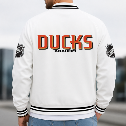 [SUPER SALE] NEW CUSTOMIZED NHL09 AHD ANAHEIM DUCKS MULTICOLOR MEN'S CASUAL JACKET