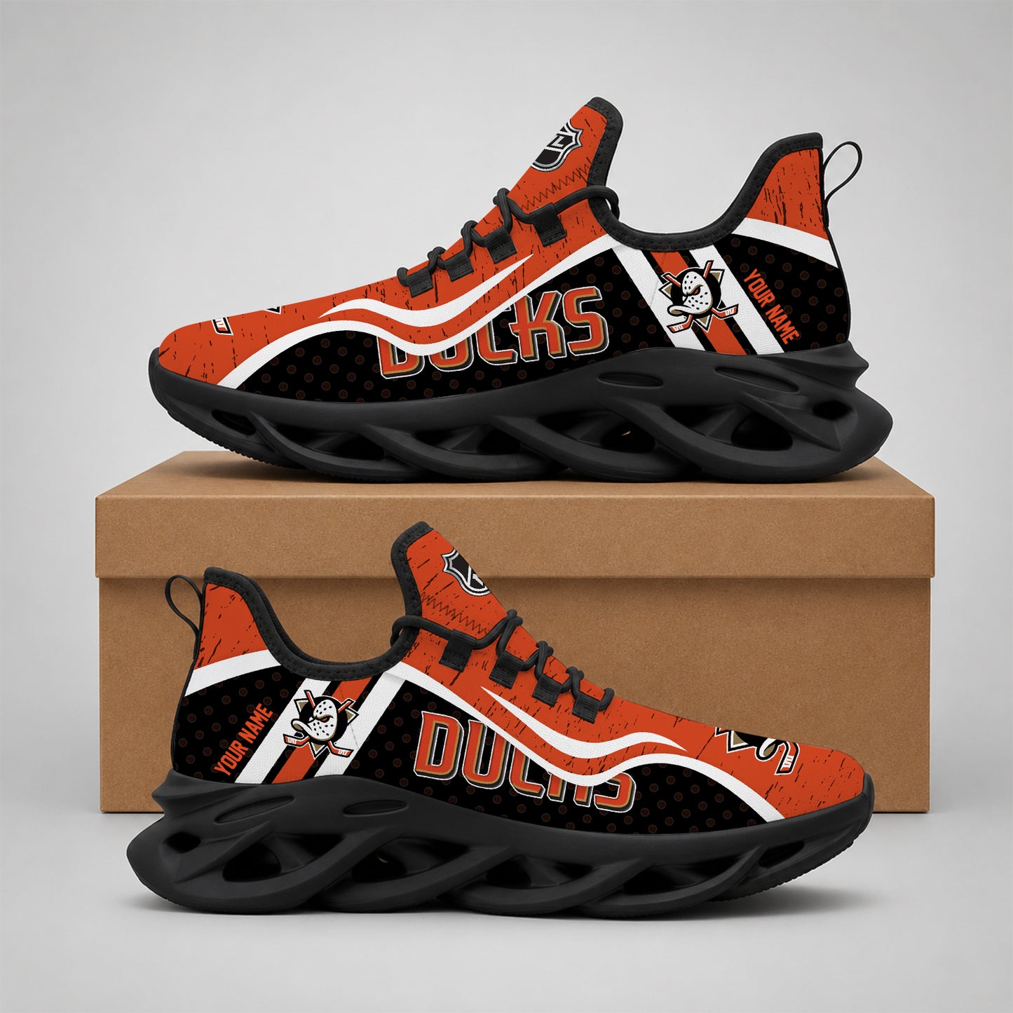 VIRAL EDITION - NEW CUSTOMIZED NHL09 AHD ANAHEIM DUCKS CLUNKY SNEAKERS
