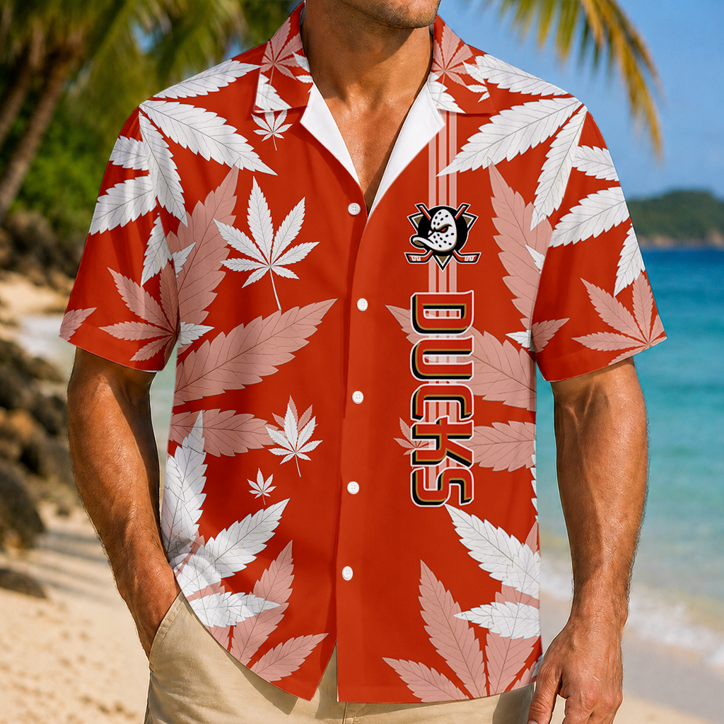 LIMITED EDITION - NEW CUSTOMIZED NHL09 AHD ANAHEIM DUCKS UNISEX HAWAIIAN SHIRT