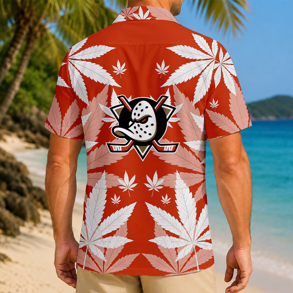 LIMITED EDITION - NEW CUSTOMIZED NHL09 AHD ANAHEIM DUCKS UNISEX HAWAIIAN SHIRT