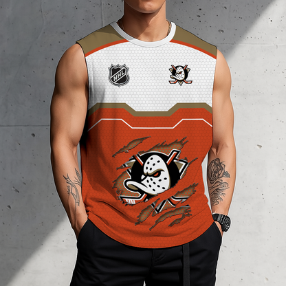 SPECIAL EDITION - NEW CUSTOMIZED NHL09 AHD ANAHEIM DUCKS MEN'S GYM SHIRT