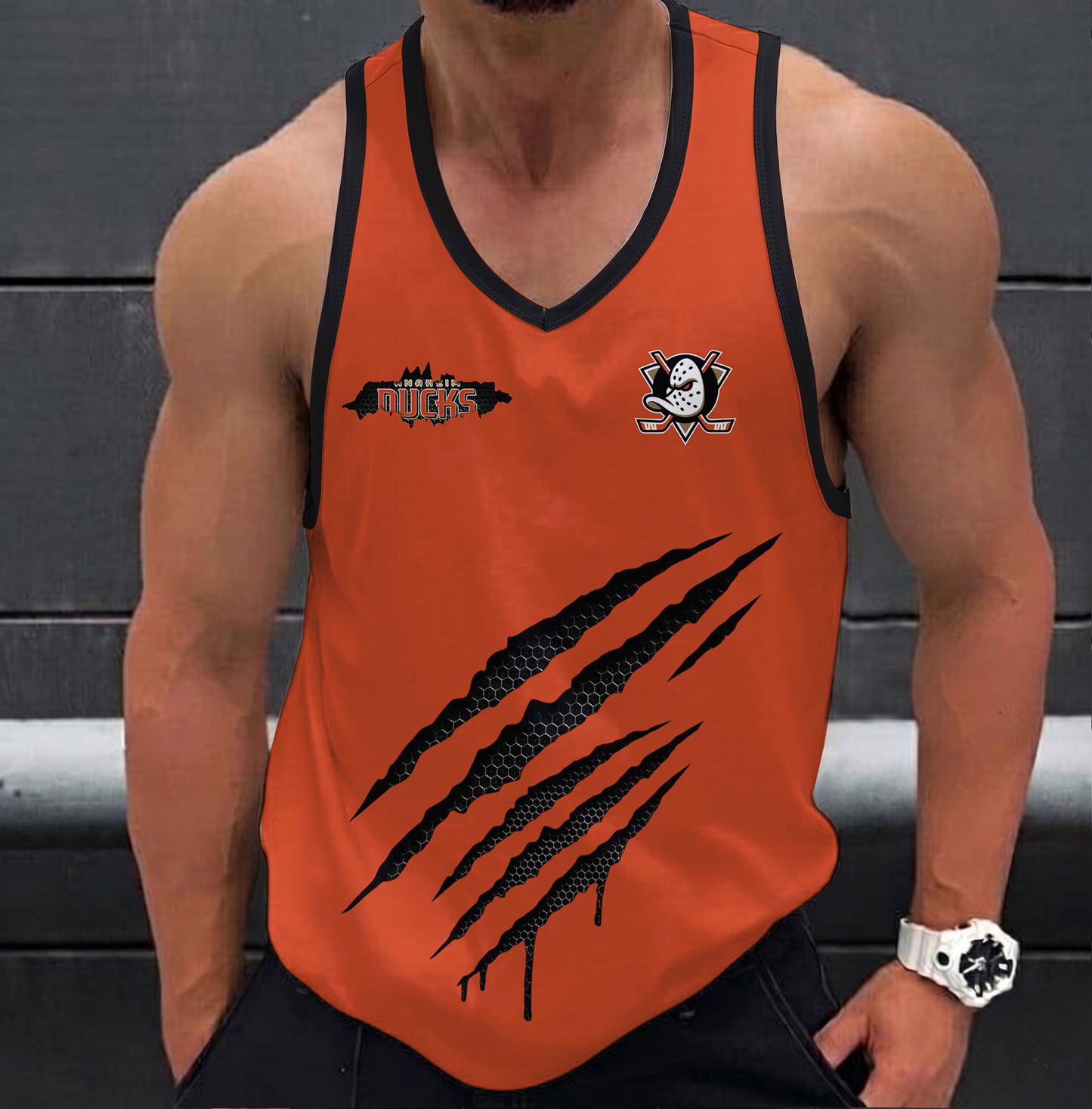LIMITED EDITION - NEW CUSTOMIZED NHL09 AHD ANAHEIM DUCKS UNISEX TANK TOP
