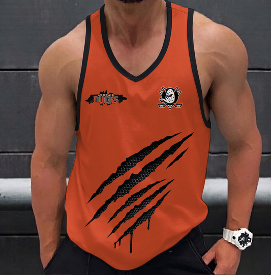 LIMITED EDITION - NEW CUSTOMIZED NHL09 AHD ANAHEIM DUCKS UNISEX TANK TOP