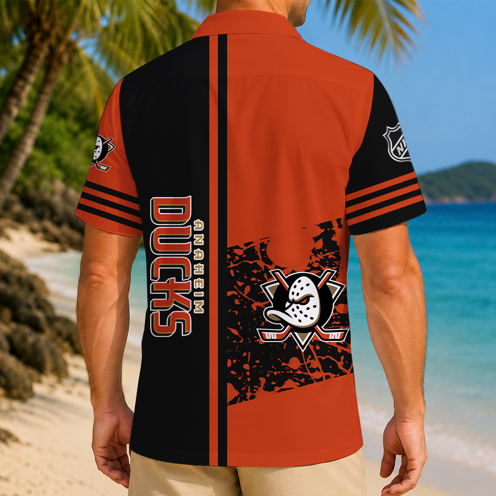 LIMITED EDITION - NEW CUSTOMIZED NHL09 AHD ANAHEIM DUCKS UNISEX HAWAIIAN SHIRT