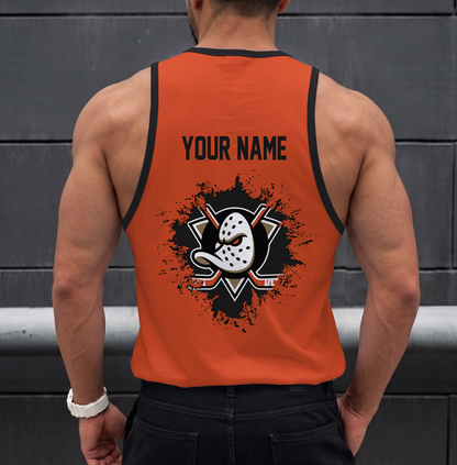 LIMITED EDITION - NEW CUSTOMIZED NHL09 AHD ANAHEIM DUCKS UNISEX TANK TOP