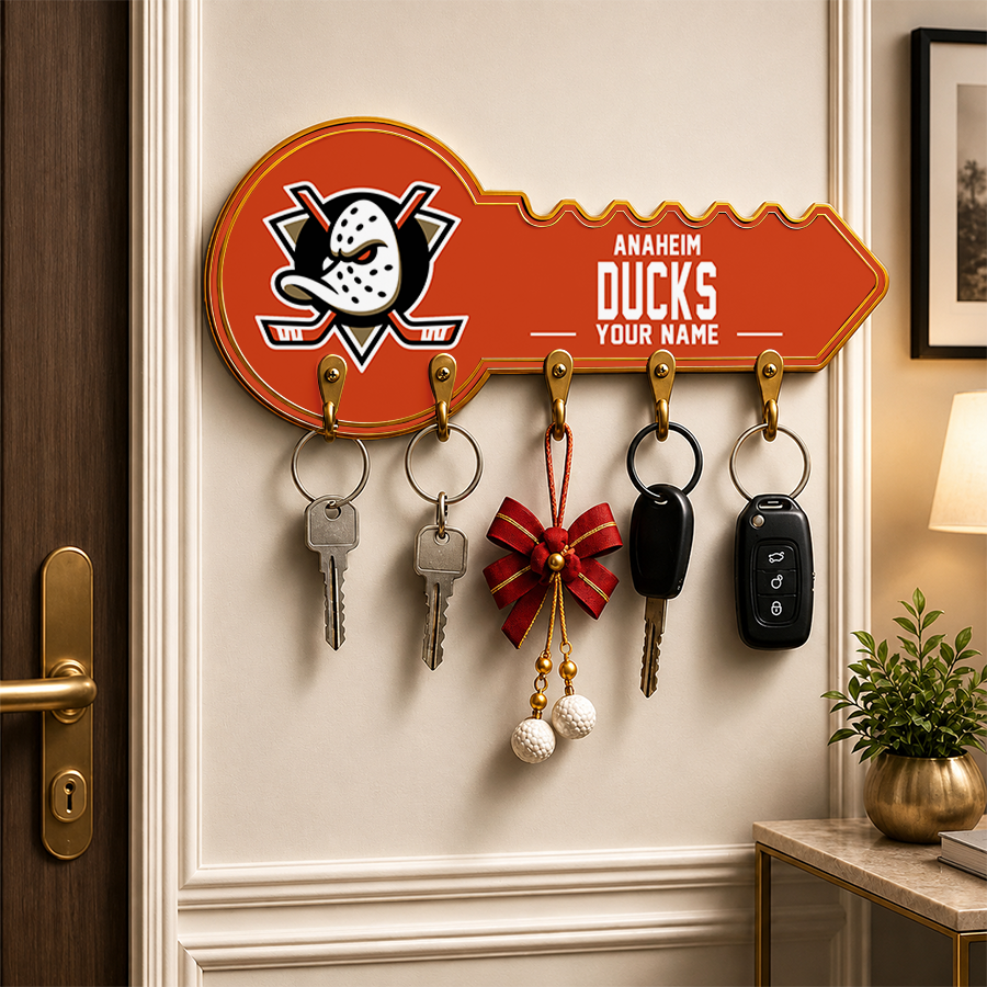 [SUPER SALE] NEW CUSTOMIZED NHL09 AHD ANAHEIM DUCKS WALL KEY HOLDER FOR HOME