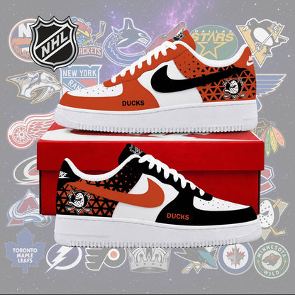 LIMITED EDITION - NEW CUSTOMIZED NHL09 AHD ANAHEIM DUCKS AF1 SHOES