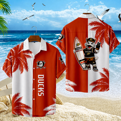 LIMITED EDITION - NEW CUSTOMIZED NHL09 AHD ANAHEIM DUCKS UNISEX HAWAIIAN SHIRT