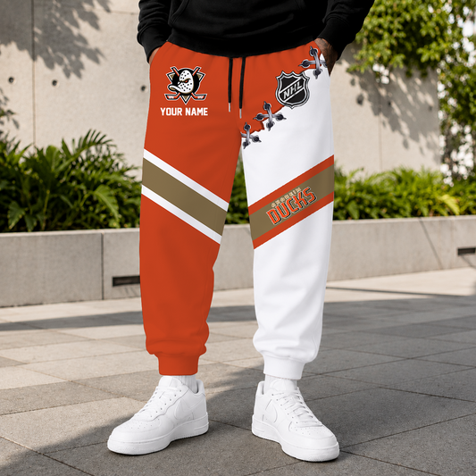 LIMITED EDITION - NEW CUSTOMIZED NHL09 AHD ANAHEIM DUCKS SWEATPANTS