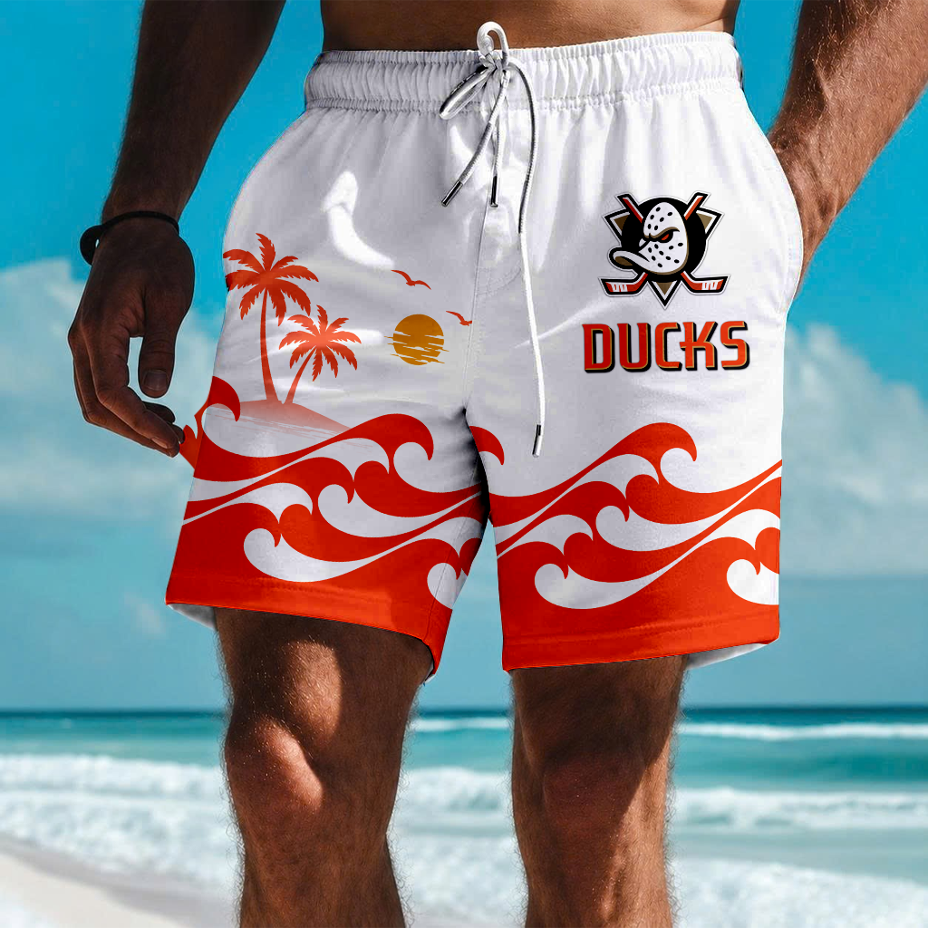 LIMITED EDITION - NEW CUSTOMIZED NHL09 AHD ANAHEIM DUCKS SHORT PANTS