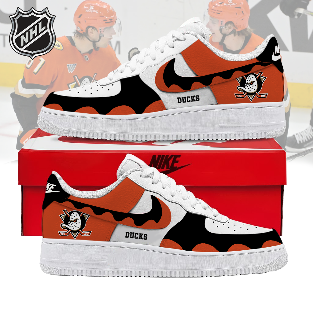 VIRAL EDITION - NEW CUSTOMIZED NHL09 AHD ANAHEIM DUCKS AF1 SHOES