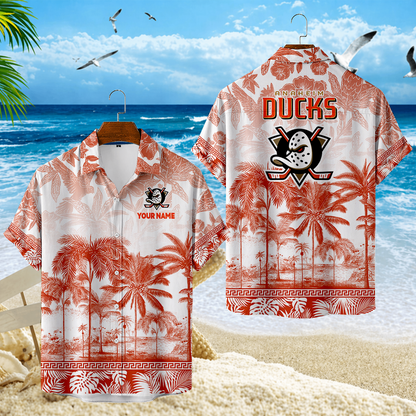 LIMITED EDITION - NEW CUSTOMIZED NHL09 AHD ANAHEIM DUCKS UNISEX HAWAIIAN SHIRT