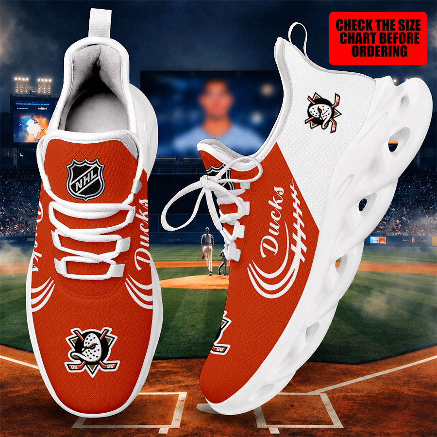 [SUPER SALE ] NEW CUSTOMIZED NHL09 AHD ANAHEIM DUCKS MAX SOUL SHOES