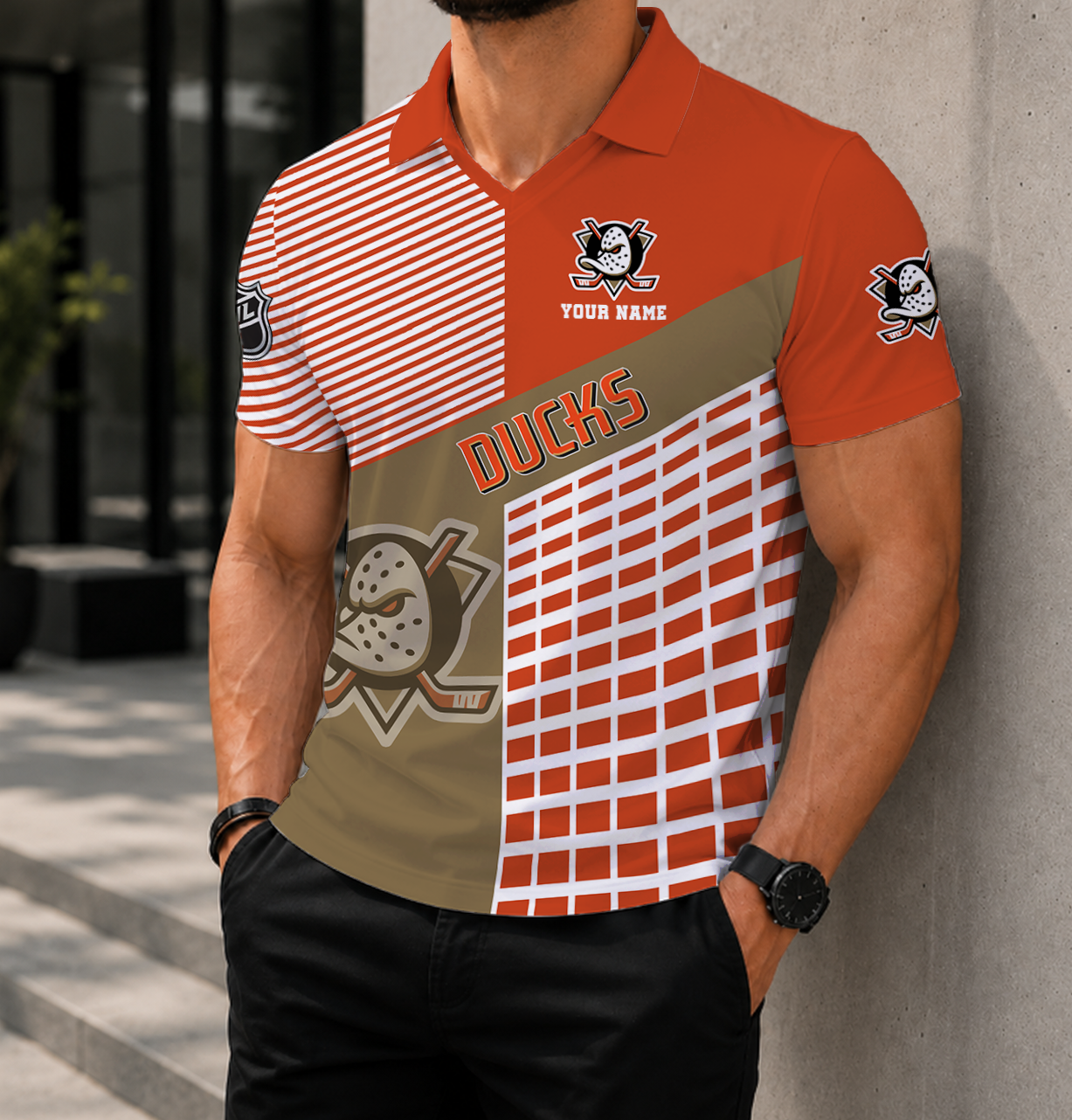 VIRAL EDITION - NEW CUSTOMIZED NHL09 AHD ANAHEIM DUCKS POLO SHIRT