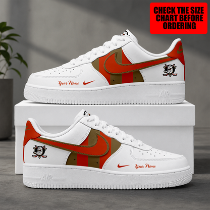 [SUPER SALE] NEW CUSTOMIZED NHL09 AHD ANAHEIM DUCKS AF1 SHOES