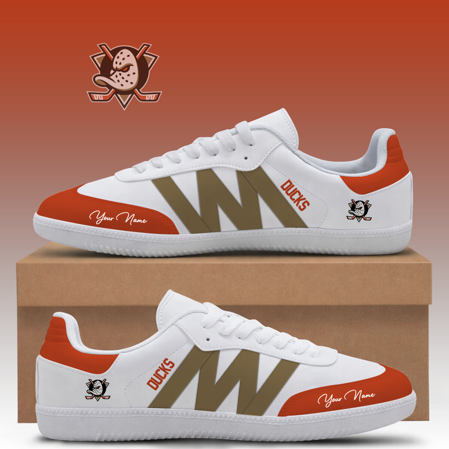 [SUPER SALE] NEW CUSTOMIZED NHL09 AHD ANAHEIM DUCKS CLASSIC SNEAKERS