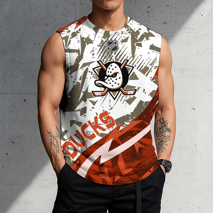 LIMITED EDITION - NEW CUSTOMIZED NHL09 AHD ANAHEIM DUCKS TANK TOP & GYM SHIRT