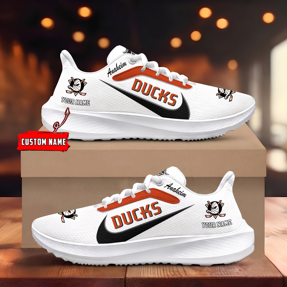 [SUPER SALE] NEW CUSTOMIZED NHL09 AHD ANAHEIM DUCKS ROAD RUNNING SHOES