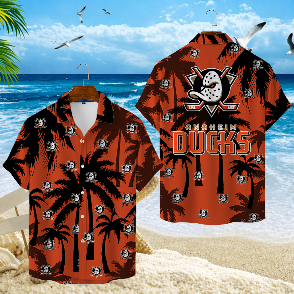 LIMITED EDITION - NEW CUSTOMIZED NHL09 AHD ANAHEIM DUCKS UNISEX HAWAIIAN SHIRT