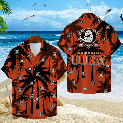 LIMITED EDITION - NEW CUSTOMIZED NHL09 AHD ANAHEIM DUCKS UNISEX HAWAIIAN SHIRT